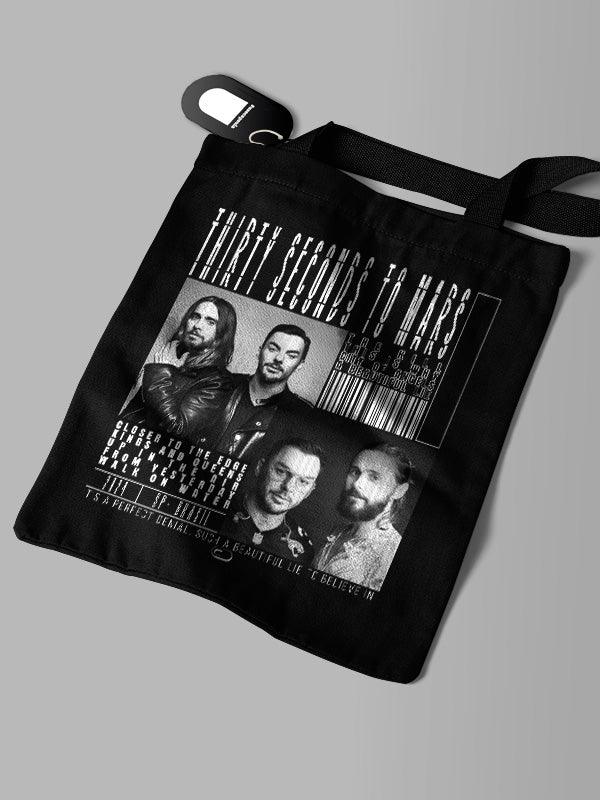 Ecobag Preta Thirty Seconds To Mars Fan Code - Cápsula Shop