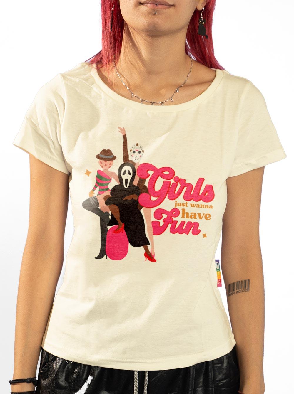 Baby Look Girls Just Wanna Have Fun Rebobina - Cápsula Shop