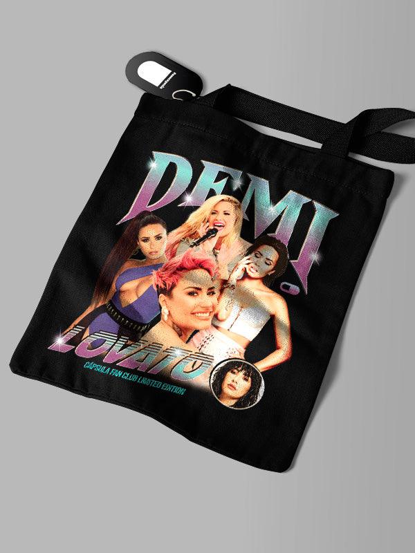 Ecobag preta Demi Lovato Fan Club - Cápsula Shop