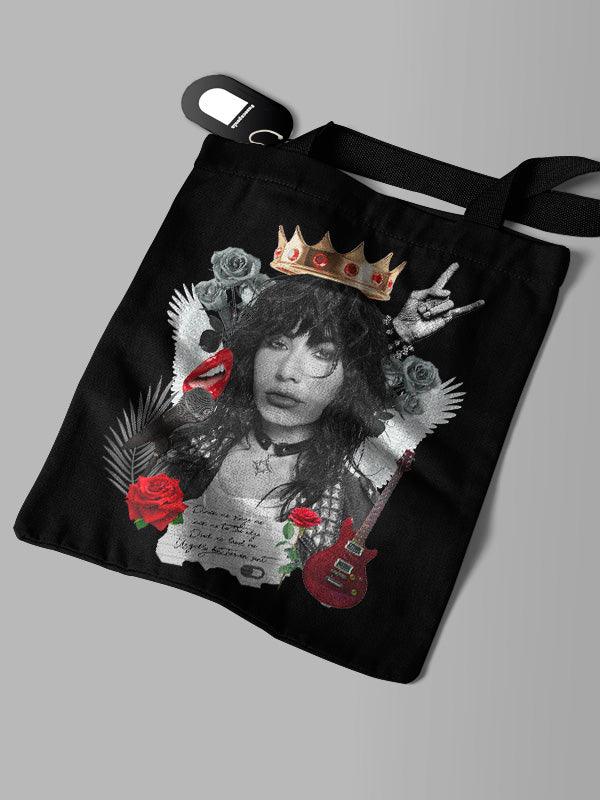 Ecobag Preta Demi Lovato Vintage Collages - Cápsula Shop