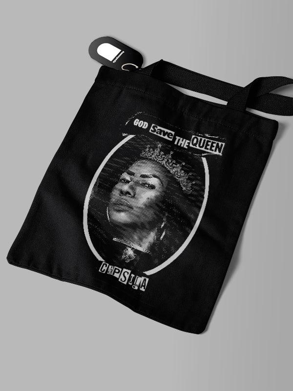 Ecobag Preta God Save The Queen Inês Brasil - Cápsula Shop