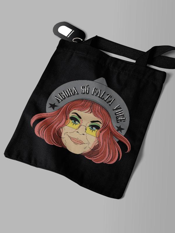 Ecobag Preta Rita Lee Só Falta Você Joga Pedra Na Geni - Cápsula Shop