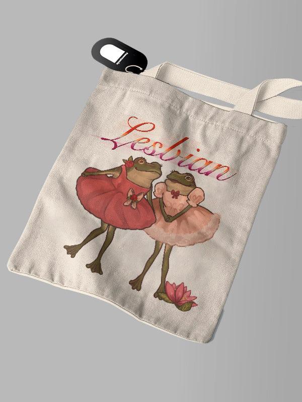 Ecobag Sapinhos do Orgulho Lesbian Mochi Moon - Cápsula Shop