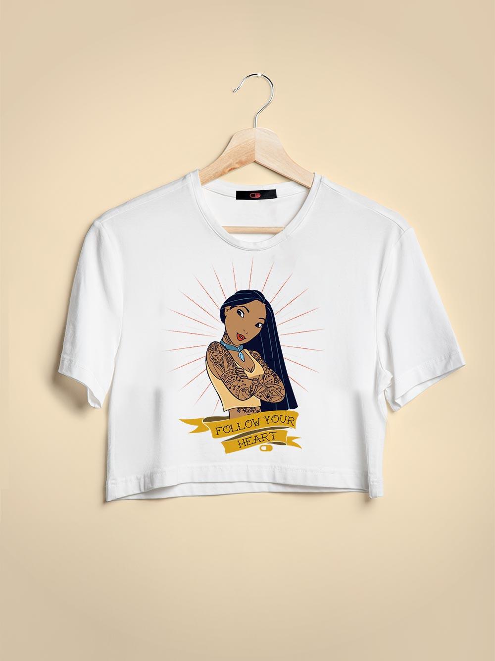 Cropped Princesas Pocahontas Tatuada Raluke - Cápsula Shop