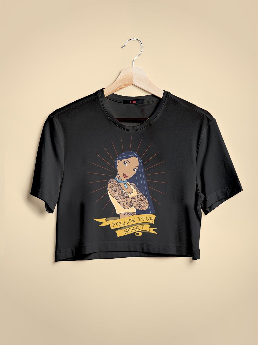 Cropped Princesas Pocahontas Tatuada Raluke - Cápsula Shop