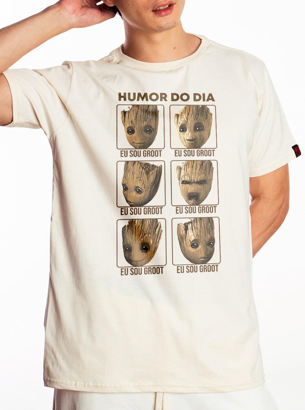 Camiseta Groot Humor Do Dia - Cápsula Shop