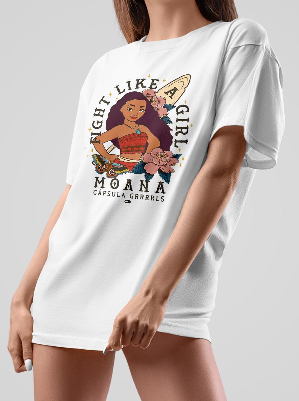 Camiseta Fight Like a Girl Moana - Cápsula Shop