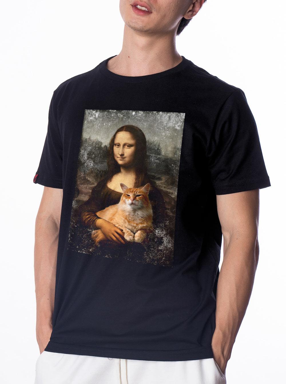 Camiseta Monalisa Gato - Cápsula Shop