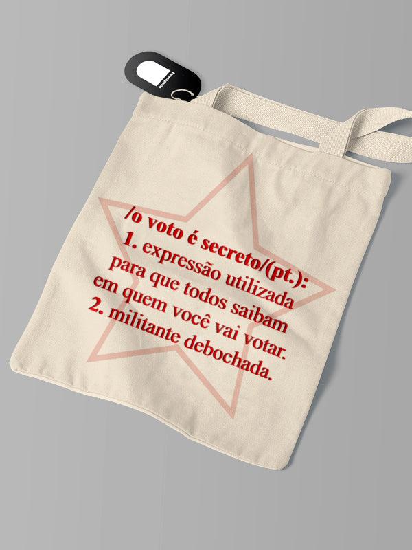 Ecobag Militante Debochada Estrela Lula Votar Joga Pedra na Geni - Cápsula Shop