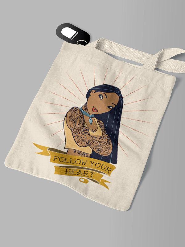 Ecobag Princesas Pocahontas Tatuada Raluke - Cápsula Shop