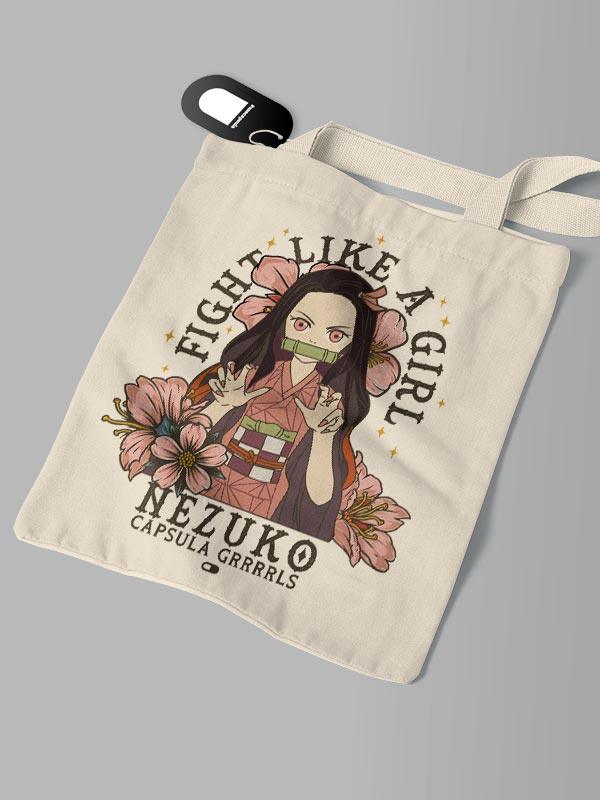 Ecobag Fight Like a Girl Nezuko - Cápsula Shop