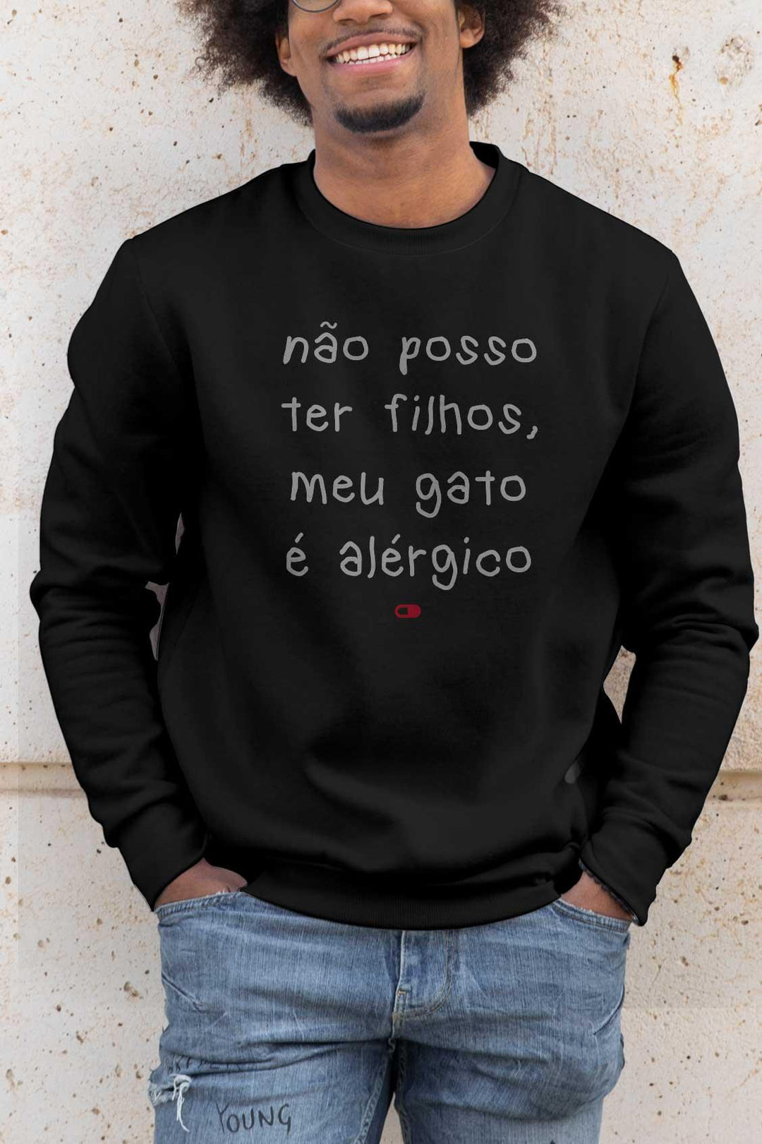 Blusa de Moletom Não Posso ter Filhos Gato - Cápsula Shop