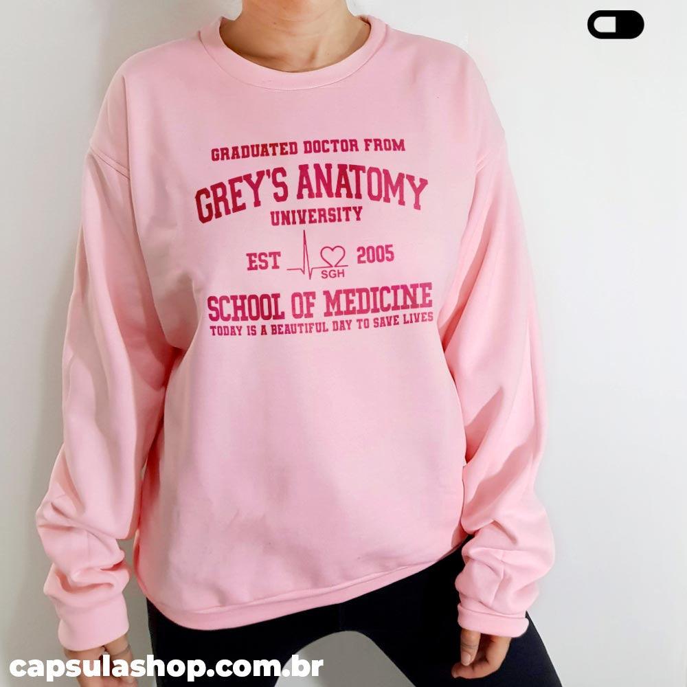 Blusa de Moletom Grey's Anatomy Academy - Cápsula Shop