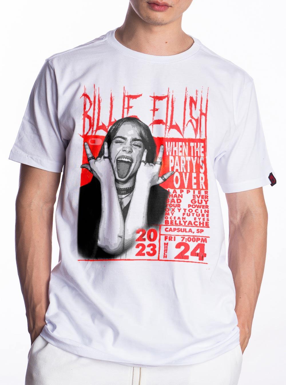 Camiseta Billie Eilish Rock Poster - Cápsula Shop