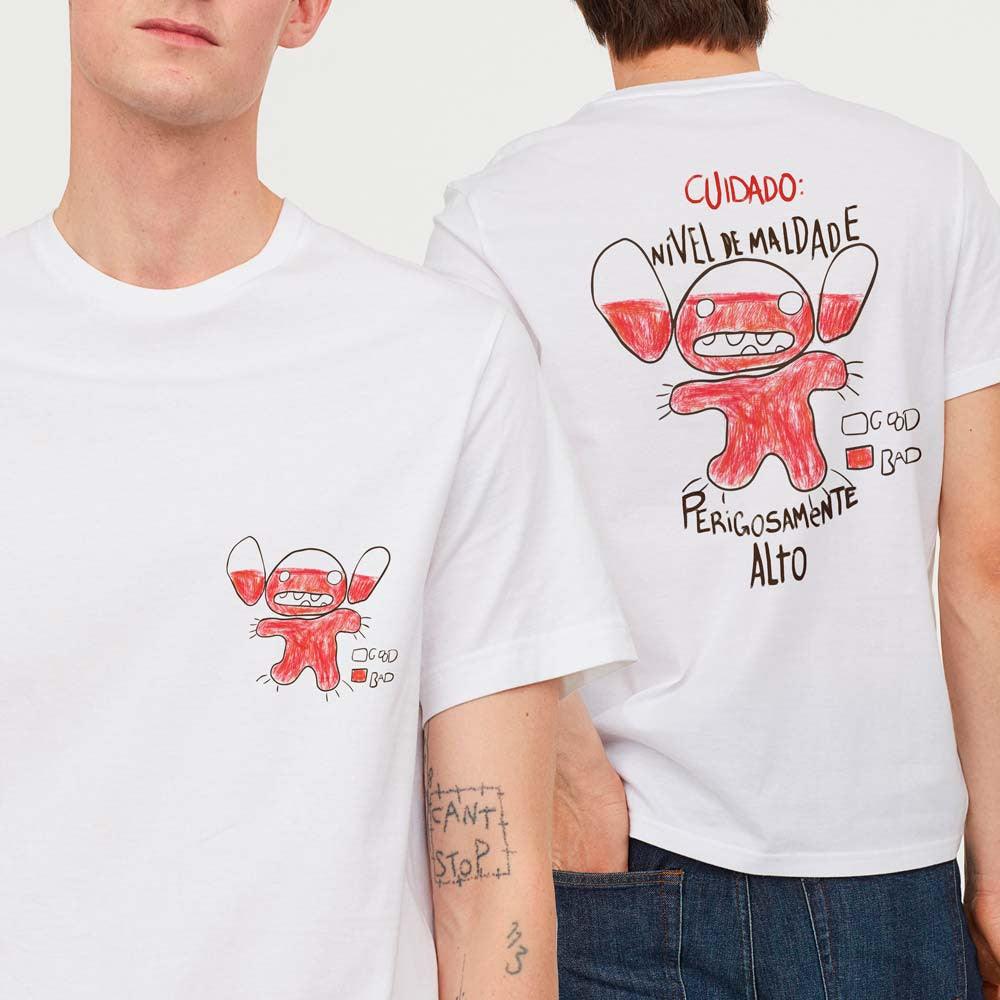 Camiseta Stitch Nível de Maldade - Cápsula Shop