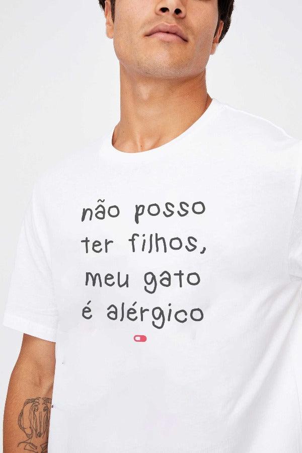 Camiseta Não Posso ter Filhos Gato - Cápsula Shop