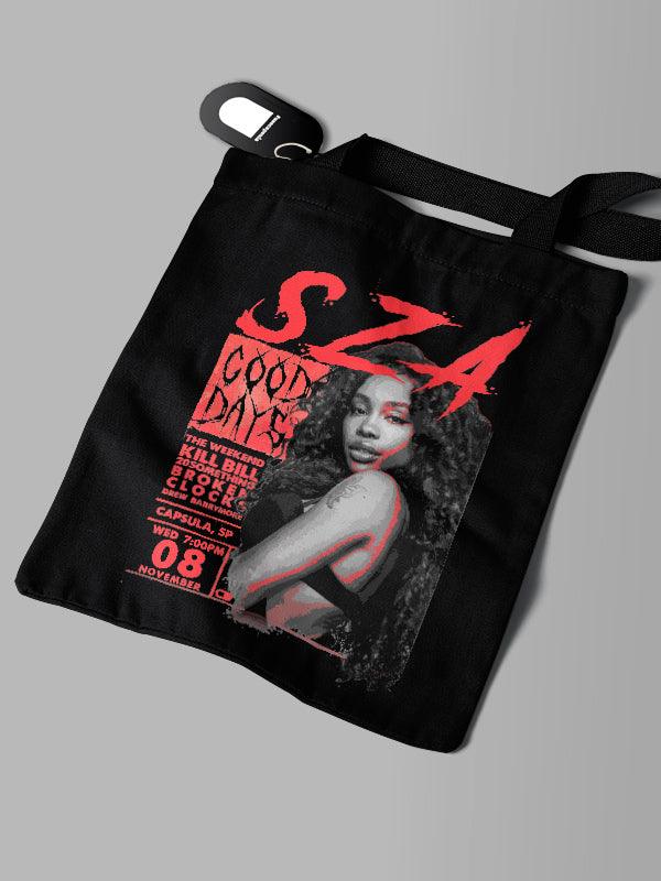 Ecobag Preta SZA Rock Poster - Cápsula Shop