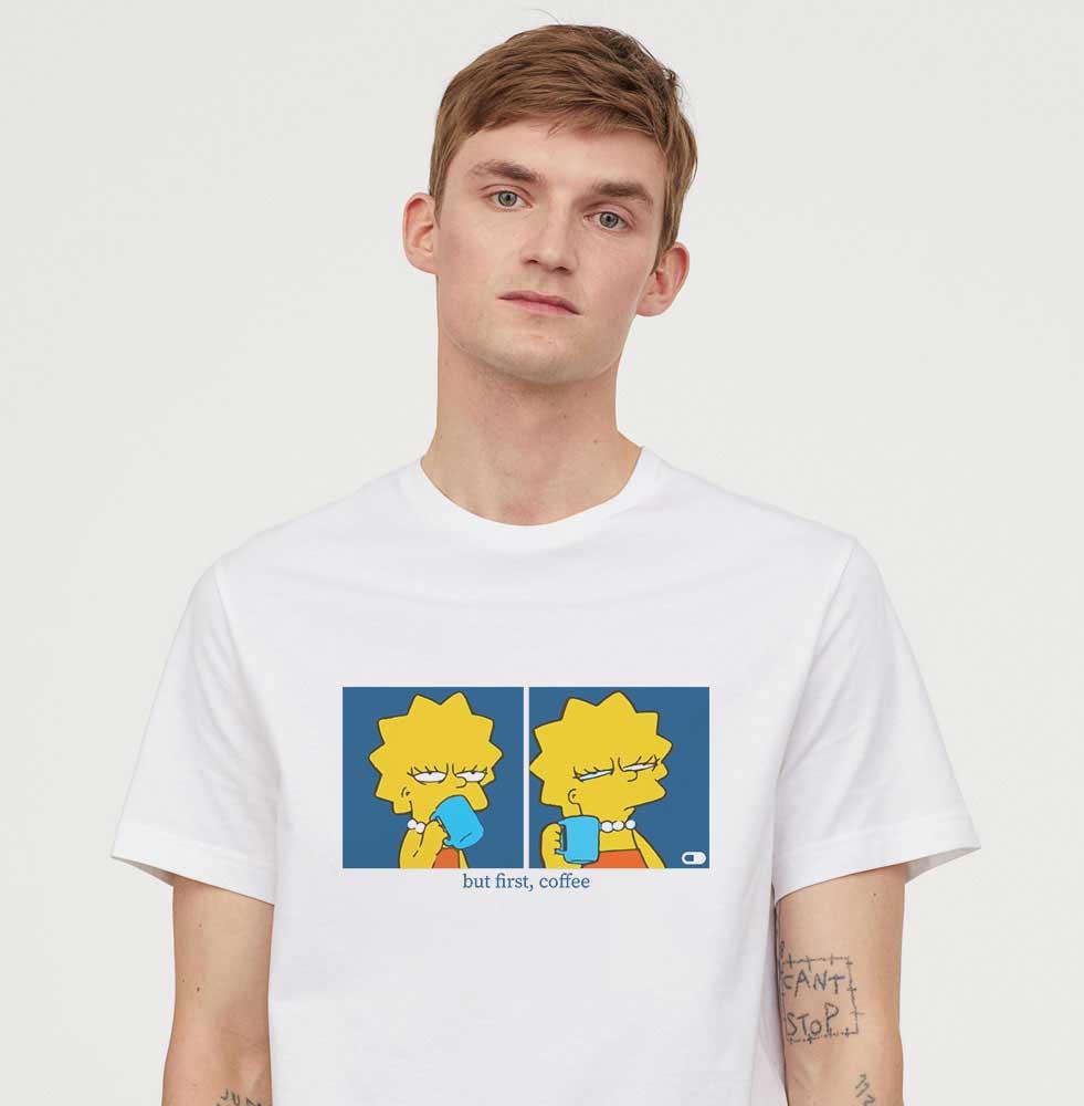 Camiseta Simpsons Lisa Café - Cápsula Shop